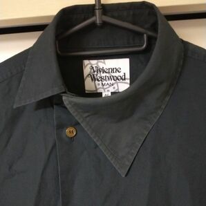 Vivienne Westwood MAN “Irregular-Collar” Popular Shirt Black!