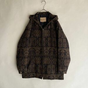 [USA made ]Woolrich Woolrich Vintage neitib style f- dead jacket wool outer Zip up brown group size M sk