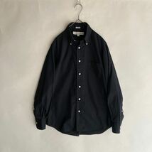 【USA製】INDIVIDUALIZED SHIRTS STANDARD FIT ピンオックス ボタンダウン シャツ アメトラ ベーシック 黒 ブラック size 15-32 sk_画像1