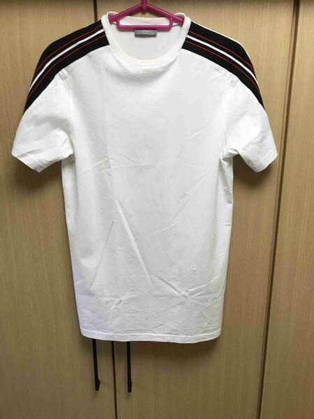 正規 17SS Dior Homme ディオールオム KRIS VAN ASSCHE クリスヴァンアッシュ トリミング Tシャツ 白 XXS 763J621Y0439