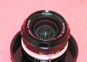 ★☆1円スタート☆★レンズケース付☆ニコン　F　マウント　MFレンズ☆希少・貴重な明るい広角☆NIKKORーN・C　Auto　２４ｍｍ／ｆ　2.8☆