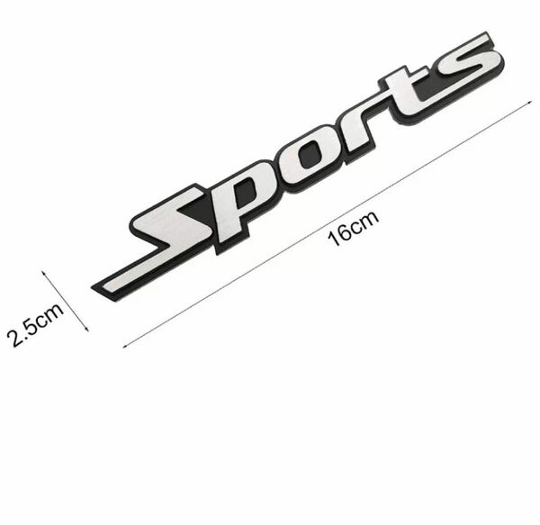 金属製スポーツステッカー(両面テープ付き)SPORTS ステッカー　1枚