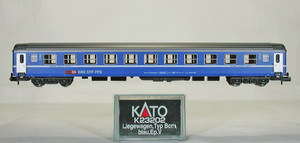 KATO #23202 ＳＢＢ（スイス国鉄） ＵＩＣ-Ｘ型 Ｂｃｍ ＲＩＣ ２等簡易寝台車　ブルー ／ 新ロゴ