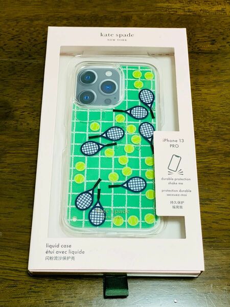 新品 Kate Spade iPhone13Pro ケース テニスモチーフ ケイトスペード