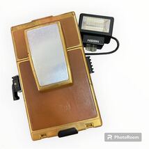 【希少品】Polaroid SX-70 LAND CAMERA ALPHA1 ゴールド / NISSINフラッシュ 付 ポラロイド ゴールドモデル レアカメラ 最低価格有り_画像9
