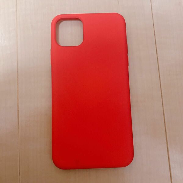 iPhone11 Pro Max ケース ソフトケース レッド 背面型 赤