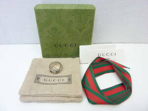 [M] GUCCI グッチ ブランデッドG オープンGリング シルバー 指輪