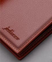 メンズ長財布①　カードケース　ブラウン　ウォレット　ビジネス　シンプル　薄型　二つ折り　新品 _画像4