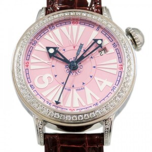  geo * Monaco GIO MONACO One O One оправа diamond 402A розовый циферблат новый старый товар наручные часы для мужчин и женщин 