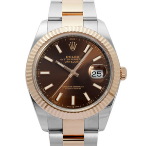 ロレックス ROLEX デイトジャスト 41 126331 チョコレート文字盤 新品 腕時計 メンズ