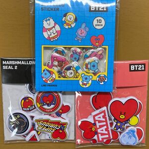 BTS BT21 マシュマロシール ステッカー