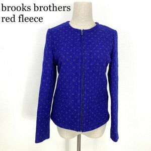 LA8490 ブルックスブラザーズ 水玉ドット柄ジャケット 青ブルー brooks brothers red fleece レッドフリース ノーカラージャケット 0