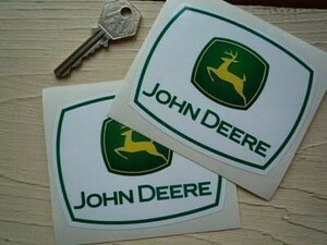 ◆送料無料◆ 海外 ジョンディア John Deere 100mm 2枚セット ステッカー