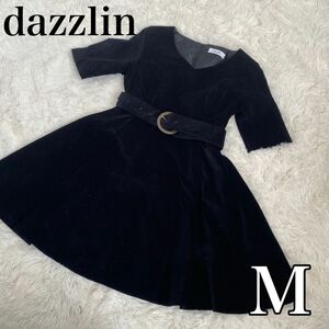 美品【dazzlin】Mサイズ ワンピース 上品 綺麗め フレアスカート