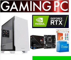 最新グラボ4000シリーズ◆新品RTX 4060(3070同性能)◆最新マザーボードB760◆◆新品Core i5 13400F-i7 12700同性能◆M.2SSDなし◆新M16