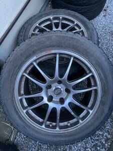 ENKEI 17インチ GTC01 Racing PROTOTYPE 2本セット 8J PCD114.3 5穴 5H +40 215/55R17 ブリザック VRX 付 タイヤセット エンケイ