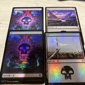 送料63円　沼　土地　FOIL2枚　特殊アート版　　MTG マジックザギャザリング　団結のドミナリア　未使用　日本語版