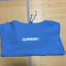 23ss Supreme Motion Logo Hooded Sweatshirt パーカー　スウェット　 Box Arc モーションロゴ　Hoodie ライトブルー　BLUE XL _画像1