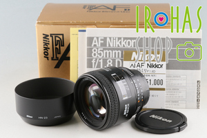 Nikon AF Nikkor 85mm F/1.8 D Lens With Box #50073L4