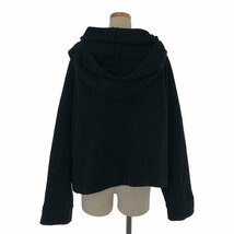 Y's / ワイズヨウジヤマモト | BUDDHA ASYMMETRIC HOODED JACKET / スウェット フーデッド ジャケット | 2 | ブラック | レディース_画像4