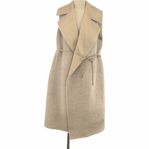 [ прекрасный товар ] Drawer / Drawer | FALL2 faux fur gilet coat / кашемир Blend мохнатый одиночный лучший пальто / подкладка шелк | F