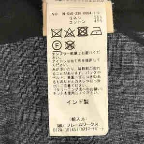 【美品】 BODE / ボーディ | リネン 刺繍 ワイドシルエット オープンカラーシャツ | XS/S | black | レディースの画像6