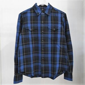 Rags McGREGOR OG CHECK SHIRT 青 ラグスマックレガー　チェックシャツ　ブルー　Sサイズ