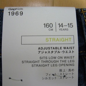 送料込み【新品・タグ付】ギャップ/GAP Kids 1969ジーン／デニムパンツ ハンパ丈紺 160㎝ 14-15years ストレート アジャスタブルウエストの画像5