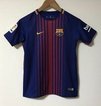 送料無料 NIKE ナイキ FC バロセロナ バルサ 2017 レプリカ ユニフォーム サッカー シャツ 半袖 AUTHENTIC オーセンティック kids キッズ M_画像1