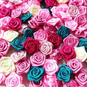 花 デコパーツ フラワーモチーフ 薔薇 生地 バラ ワンポイント モチーフ ハンドメイド 手芸 ハンドクラフト