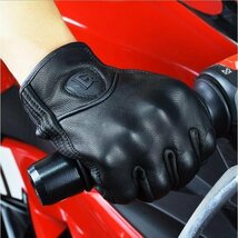 バイクグローブ タッチパネル対応 バイク用 手袋 グローブ 本革手袋 耐摩耗 GHOST レーシンググローブ ツーリング 防風 防水 スマホ操作 XL_画像4