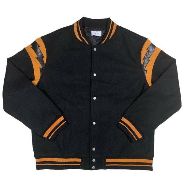 [並行輸入品] RHUDE ルード ライトニング ボンバージャケット (ブラック) (L)