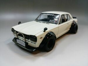 ●京商 1/18 日産 スカイライン 2000 GT-R KPGC10 ハコスカ カスタム品 ホワイト/ブラック