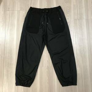 sacai 21AW Nylon Pants 21-02608M 3サカイ ナイロン 切り替え イージー ワイド ジョガー トラック パンツ ジャージ スラックス ブラック