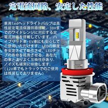 送料無料！H11 H8 H9 H16 12000Lm LEDヘッドライト 車検対応 純正ハロゲンサイズ ホワイト 12V車対応(ハイブリッド車・EV車対応)_画像6