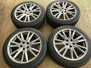 スタッドレス DUNLOP WM02 20年製 215/45R17 アルミホイールセット 4本 中古 86 BRZ CT カローラ プリウス