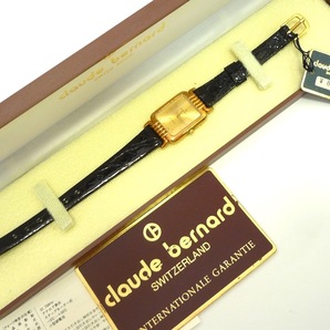 参考88,000円 未使用 Claude Bernard クロードベルナール 高級感 腕時計 スイス製 ベルトレザー ワニ革 ゴールド 箱 お買得 ゆうパケ_QP3の画像2