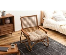 座り心地快適 籐家具 木製 ラタンチェア 椅子 インテリア インテリア アームチェア リビング ダイニング _画像1