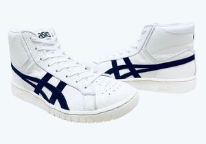 美品!! 名作!! ASICS Tiger GEL-PTG HI アシックスタイガー ゲル ポイントゲッター レザー 白 x 黒 天然皮革 us 9.5 / 27.5 ㎝ 正規品