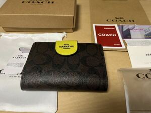 COACH 二つ折り財布　CL474 シグネチャー　アウトレット品