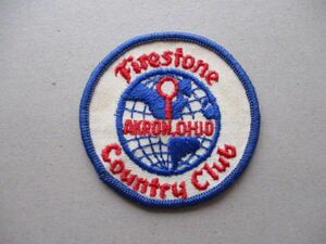 60s ファイアストーン カントリー クラブFIRESTONE COUNTRY CLUB AKRON.OHIOワッペン/WGC PGAゴルフPATCHビンテージvintageパッチGOLF V195