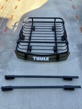 引取限定　名古屋市中川区　THULE スーリー828　ルーフラック　ルーフキャリア　ベース付　セット　まだまだ使えます　説明書、キー有り_画像1