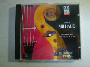 Darius Milhaud ダリウス・ミヨー Quatuor Parisii パリジイ四重奏団 / 弦楽四重奏曲 第16、2、7、13番