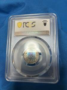 1円出品　幸福のコイン 6ペンス 銀貨　レインボートーン　PCGS MS63　1887年　ヴィクトリア女王　ジュビリーヘッド　結婚祝い　お祝い　に