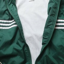 ストリート! 90s adidas TEAM アディダス ナイロンジャケット ウインドブレーカー グリーン ホワイト ブラック 緑 白 黒 S メンズ 古着_画像6