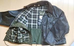 BARBOUR　A130　SPEYJACKET　　Lサイズ　ビンテージ　３ワラント　英国製　フード付き