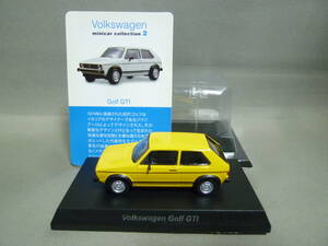 京商 1/64 フォルクスワーゲン ゴルフ GTI イエロー VW Golf