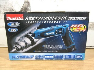 2B1-4「未使用 makita/マキタ 充電式ペンインパクトドライバ 」正逆転両用モデル TD021D 工具 マキタインパクト