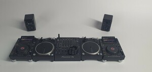 Pioneer DJ ミニチュア　現場セット　フィギュア　セット　2ターンテーブル　2CDJ 1ミキサー　1スピーカー　MINIATURE　FIGURE　未使用