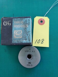 ●OSG ねじリングゲージM10P1.5 IRⅡ 中古品●3